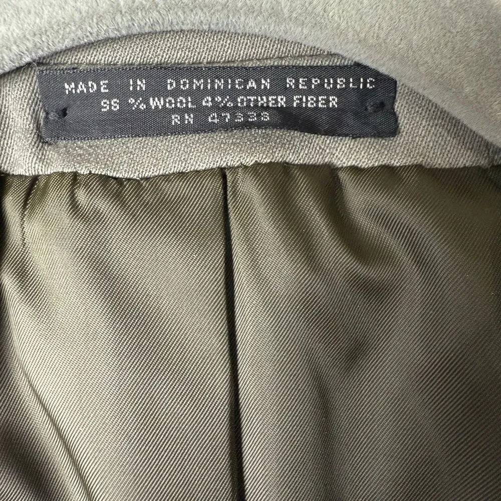 Jones New York‎ Blazer Jacket Men 46R Gray 98% Wool Long Sleeve Single Breasted
